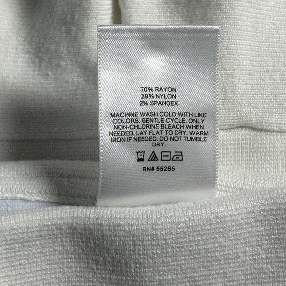 Express White Body Contour Pencil Skirts Size S Ruffle Hem Elegant Workwear Chic - Picture 4 of 6